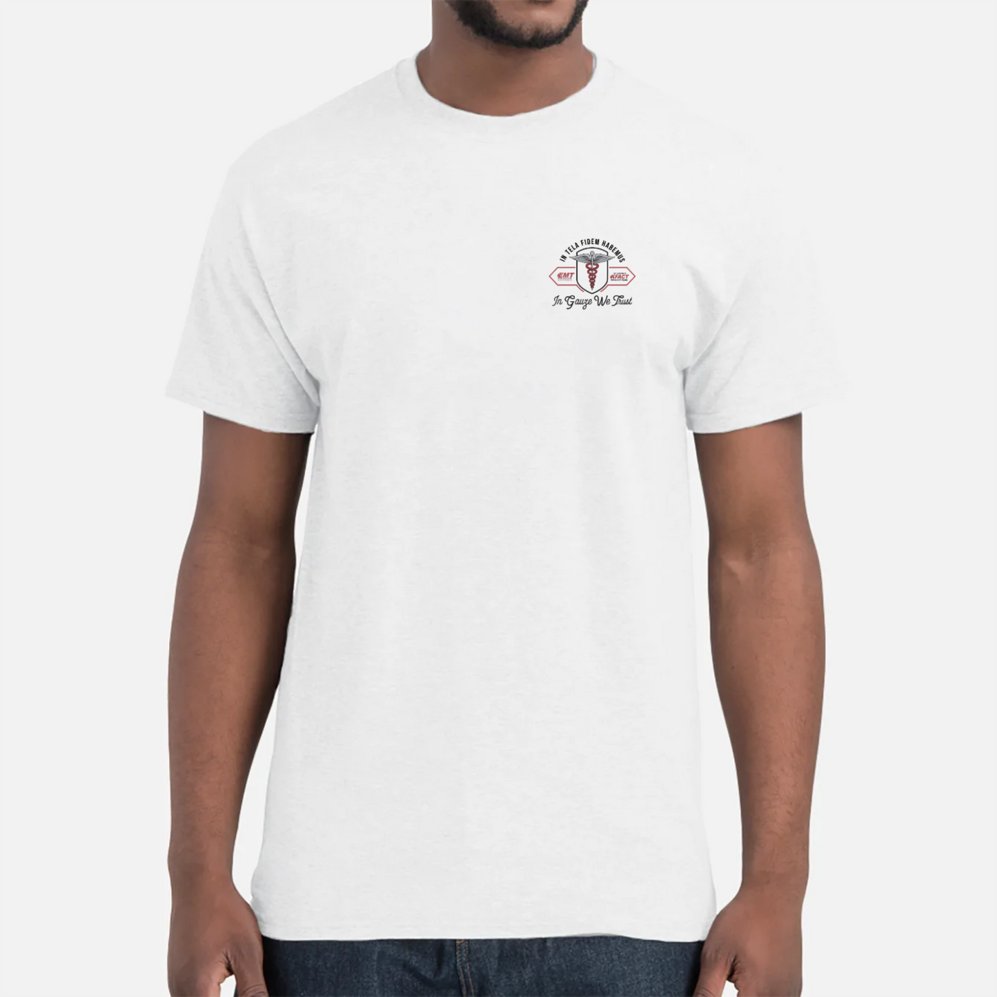 Emergency Medical Technician with Gauze logo Unisex T-shirt